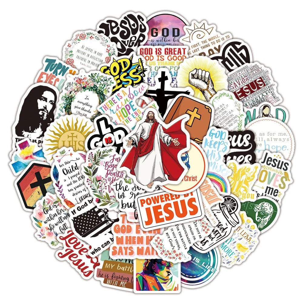 50PCS Prayer Classical Chinese Graffiti Sticker Bicycle TV Notebook Electric Car Water Cup Personality Skateboard