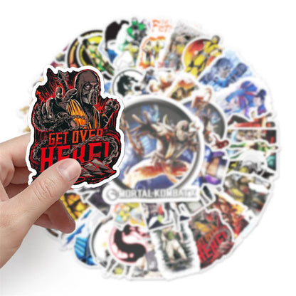 50PCS Mortal Kombat Graffiti Sticker Game Waterproof Sticker DIY Skateboard Water Cup Suitcase Sticker