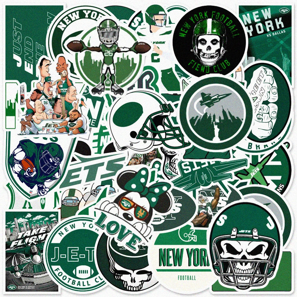 50PCS    NYAmerican Rugby Cute Graffiti Exquisite Stickers Refrigerator Luggage Skateboard Notebook Stickers