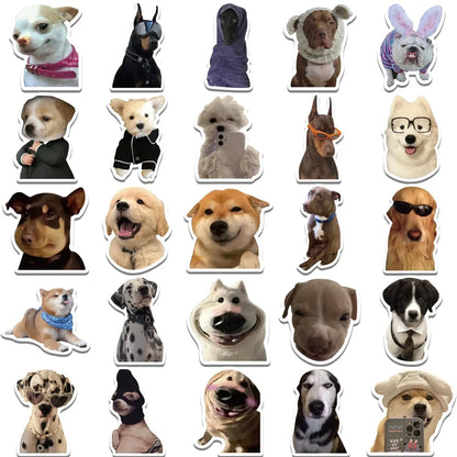50pcs Popular Cartoon Cute Pet Dog Sticker Pack Skateboard Decoration DIY Refrigerator Waterproof Graffiti Decal