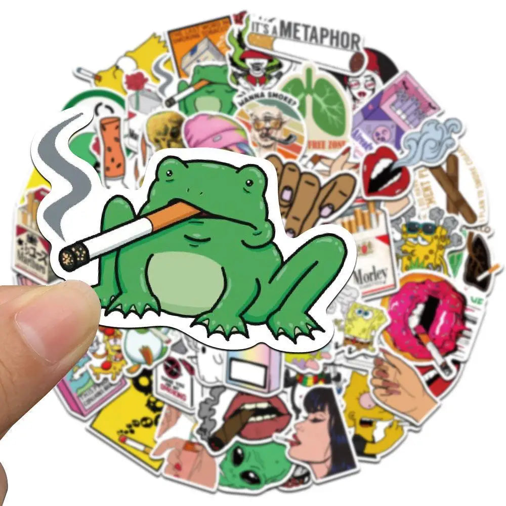 50PCS Popular Animated Stickers Pack Skateboard Guitar Decoration DIY Laptop Cartoon Character New Graffiti Decal