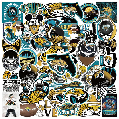 50PCS cartoon football jaguar graffiti stickers, personalized, fashionable, creative, trendy, exquisite decorative decals, luggage, toys, guitars, laptops, Ipai popular stickers
