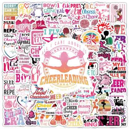 50PCS Cartoon Cute Cheerleader Series Decorative Doodle Stickers Exquisite, Fashionable, Creative DIY Decals Perfect for Cups, Helmets, Skateboards, Refrigerators, and Stationery Boxes