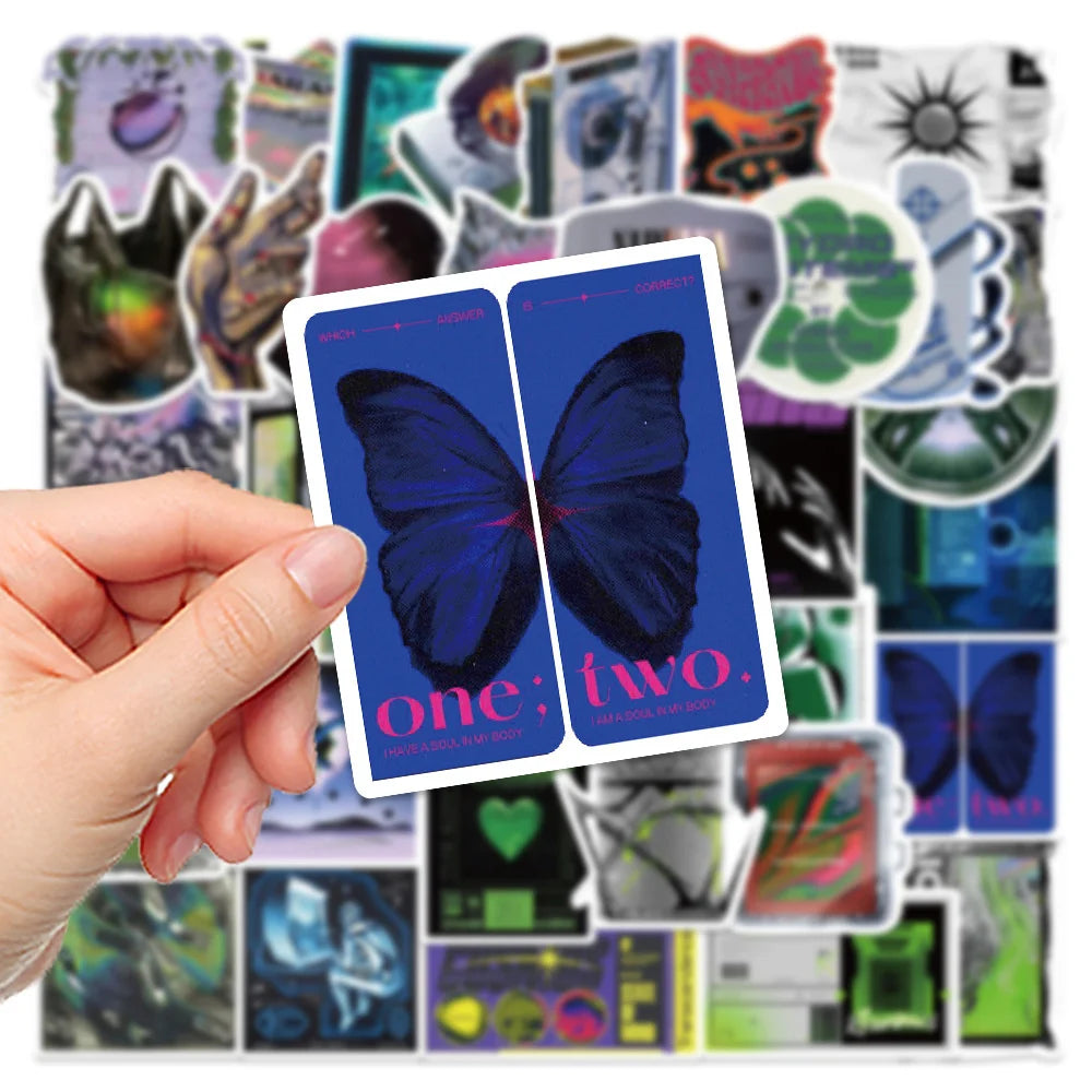 40PCS cartoon acid world graffiti stickers, personalized, fashionable, creative and trendy DIY decorative exquisite stickers, toys, skateboards, mugs, laptops, ipads, helmets, popular stickers