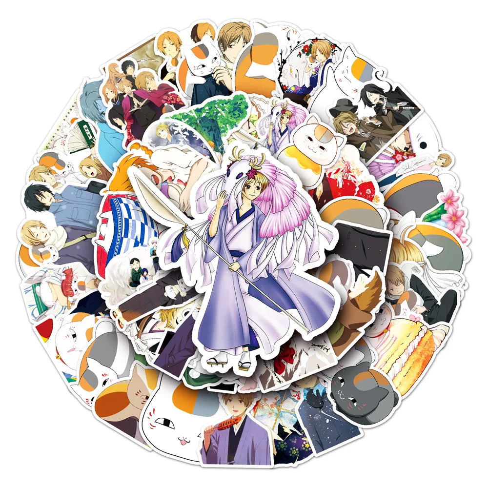 50PCS Cartoon Natsume Friends Book Anime Series Exquisite Graffiti For Guitar Suitcase Laptop Ipai Sticker