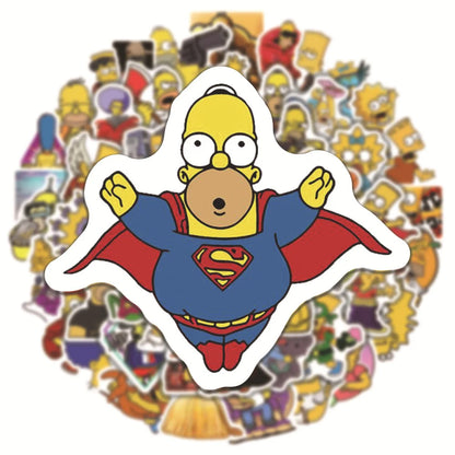 50PCS European and American Cartoon Animation Graffiti Stickers Water Cup Suitcase Laptop Skateboard Stickers