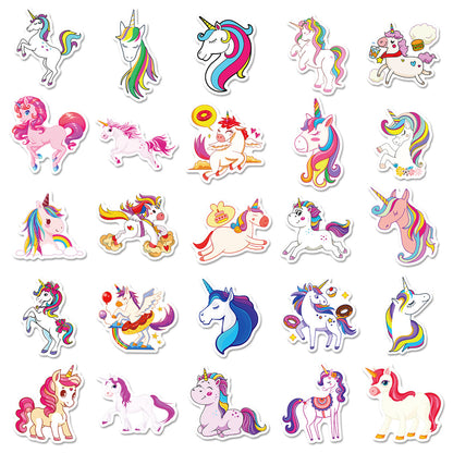 50PCS Cute Fairy Unicorn Stickers - Magical Creature Decals for Planners, Laptops, Water Bottles & Fantasy Lover Gifts