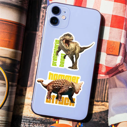 50PCS Realistic Dinosaur Cartoon Gift Sticker For Toys Luggage Laptop DIY Skateboard Guitar Notebook Refrigerator