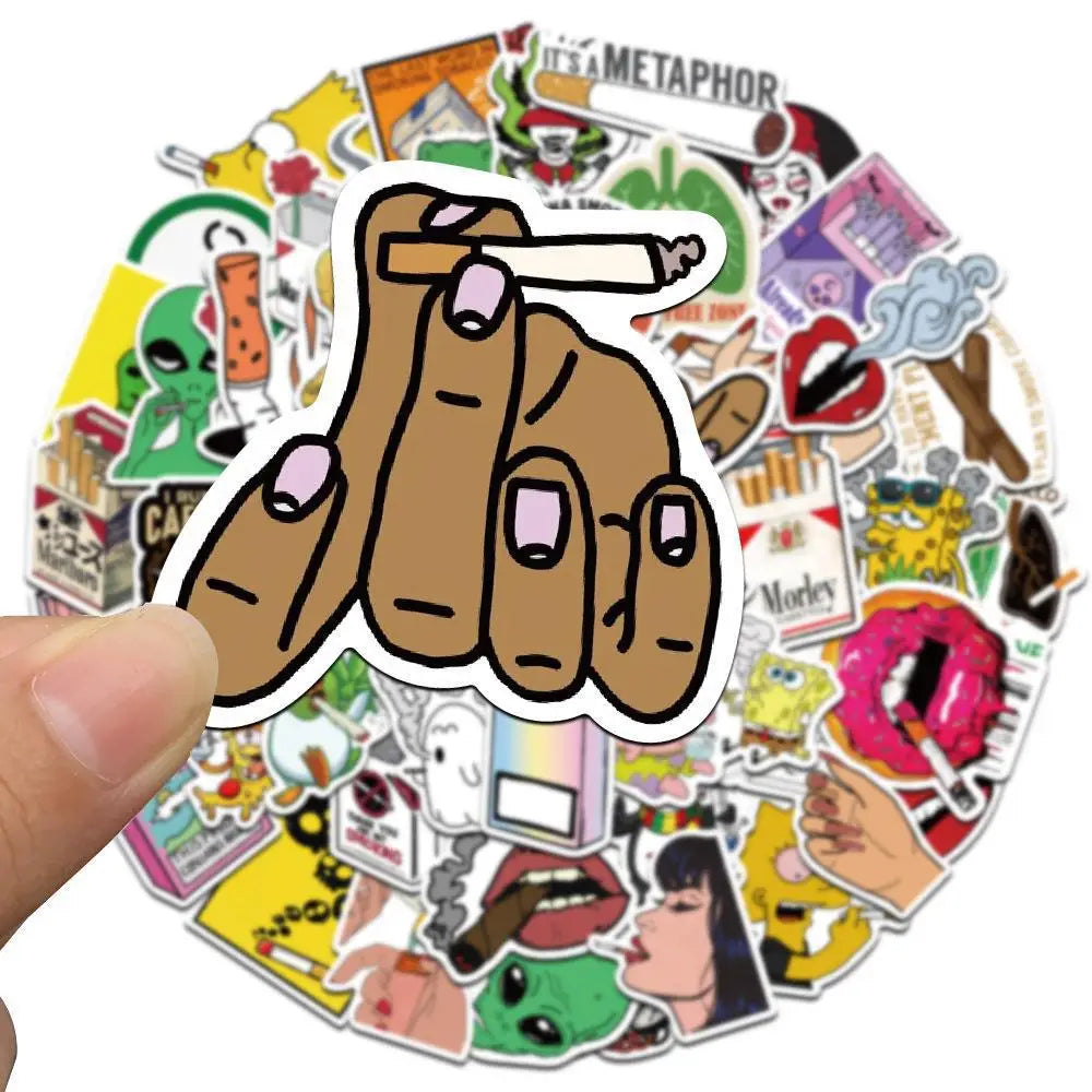 50PCS Popular Animated Stickers Pack Skateboard Guitar Decoration DIY Laptop Cartoon Character New Graffiti Decal