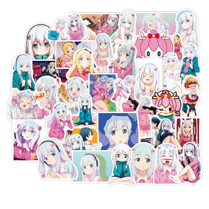 50PCS Eromanga sensei Cute Stickers Anime Graffiti Scrapbook Luggage Scooter Laptop Gift Toys PVC Stickers
