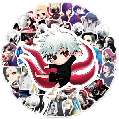 50PCS Cartoon Anime Tokyo Ghoul Graffiti Sticker Notebook Guitar Skateboard Phone Toy Sticker