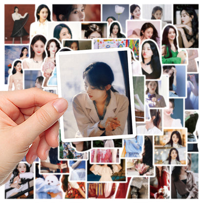 50PCS Chinese Actress Fan Art Stickers, Cute Cartoon Doodles for Supporters and Drama Lovers