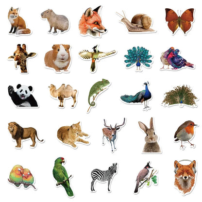 50PCS Cartoon Animal Personality Creative Graffiti Sticker Notebook Guitar Waterproof  Skateboard  Refrigerator