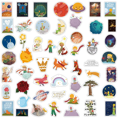 50PCS New Classic Fairy Tales Little Prince Cartoon Cute Stickers For Toys Luggage Laptop iPad Cup Stickers