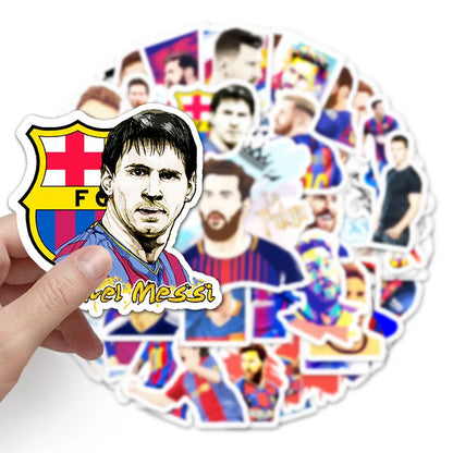 51PCS Cartoon Soccer Star Graffiti Stickers Personalized Fashion Creative DIY Trend Beautifully Decorated Stickers Skateboarding Suitcase Phone Case Helmet Guitar Decals Toys