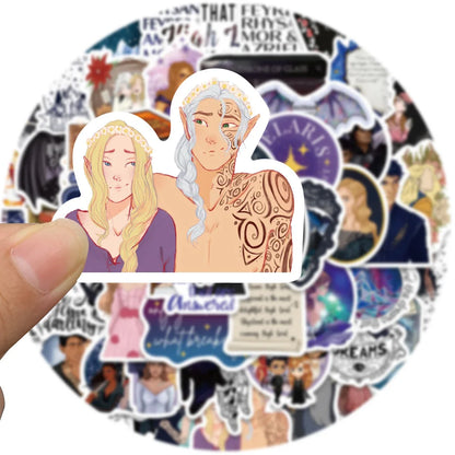 50PCS New Popular Cartoon Acotar Sticker Pack Skateboard Guitar Decoration DIY Laptop Waterproof Graffiti Decal