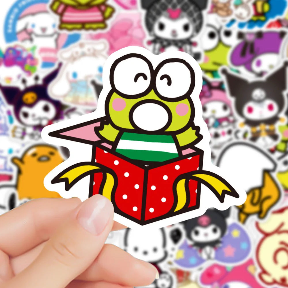50PCS  SanrioCartoon Cute Collection Graffiti Personality Trend Guitar Sticker Water Cup Computer Suitcase Sticker