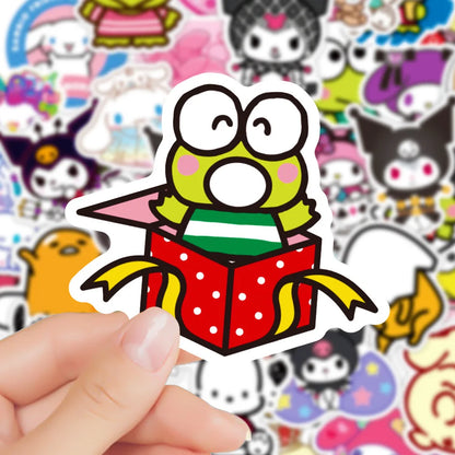 50PCS  SanrioCartoon Cute Collection Graffiti Personality Trend Guitar Sticker Water Cup Computer Suitcase Sticker