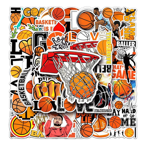 50PCS Basketball Graffiti Waterproof Sticker Sports Personality DIY Refrigerator Skateboard Water Cup GuitarTrend