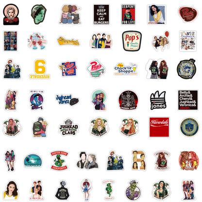50PCS Popular TV Show Stickers Pack, Cute Cartoon Doodles Inspired by Friends, Stranger Things & More for Fans