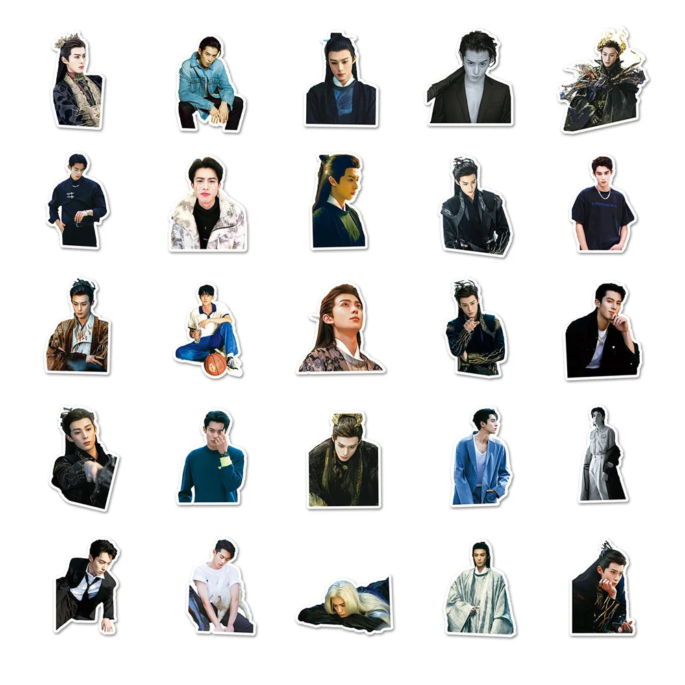 50PCS  Wang Hedi, Graffiti Around Stars, Waterproof Stickers, Creative Decoration, Skateboard, Water Cup AndHelmet