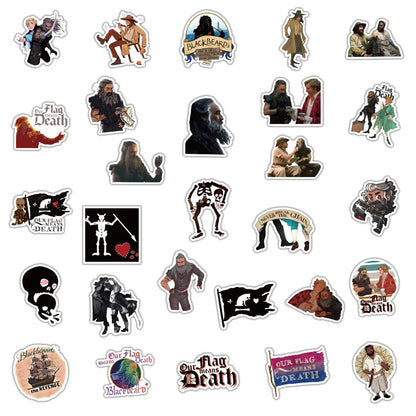 50PCS    OurFlag Means Death Graffiti Waterproof Sticker Removable Personality Refrigerator Water Cup Helmet Trend