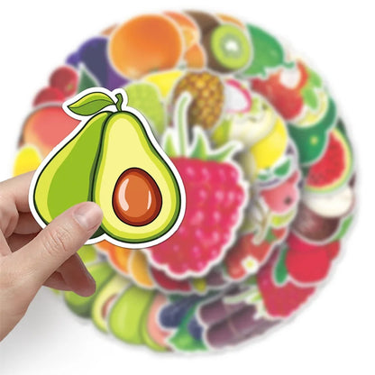 50PCS   Fruit Cartoon Personality Creative Graffiti Sticker Suitcase Guitar Computer Refrigerator Helmet Waterproof