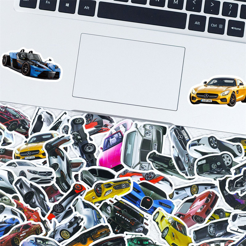 50PCS Cool Racing Car Stickers - Speed Sport Decals for Laptops, Water Bottles, Cars & Motorsport Fan Gifts