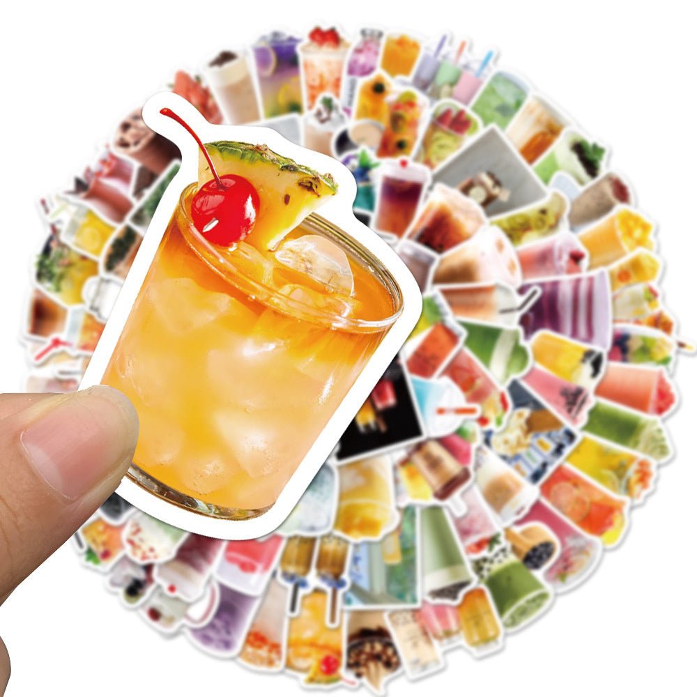 90PCS Boba Tea Stickers - Cute Drink Decals for Water Bottles, Laptops, Planners & Bubble Tea Lover Gifts