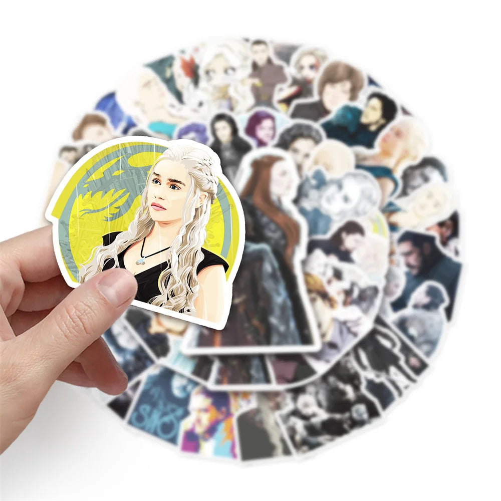 50PCS New Game of Thrones Cartoon Personality Creative Sticker Suitcase Table ChairCar Guitar Waterproof Sticker