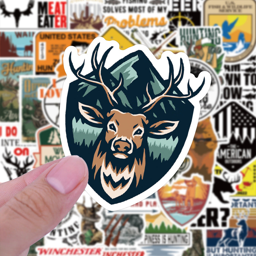 50PCS Urban Safari Stickers - Civilized Hunting Decals for Modern Quest Logs, Digital Trophies & Symbolic Predation Journals