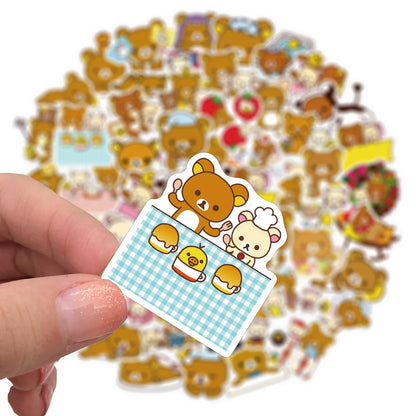 50PCS Cartoon Nature Animal Graffiti Stickers Cartoon Waterproof Stickers Skateboard Suitcase Decorative Stickers