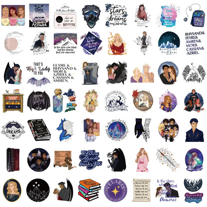 50PCS New Popular Cartoon Acotar Sticker Pack Skateboard Guitar Decoration DIY Laptop Waterproof Graffiti Decal