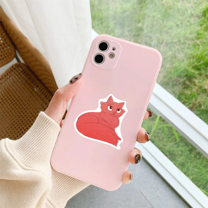100PCS Japanese Cute Illustration Cat Stickers Personality Creative Cartoon Stationery Laptop Graffiti Stickers