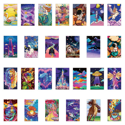 50PCS Beautiful Galaxy Stickers - Space Universe Decals for Laptops, Water Bottles, Journals & Astronomy Lover Gifts