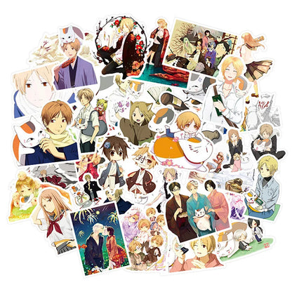 50PCS Anime Natsume’s Book of Friends Cute Spot Stickers Water Cup Luggage Laptop iPad Skateboard PVC Decoration