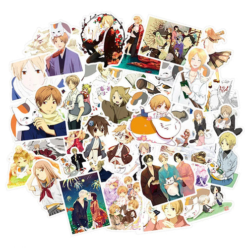 50PCS Anime Natsume’s Book of Friends Cute Spot Stickers Water Cup Luggage Laptop iPad Skateboard PVC Decoration