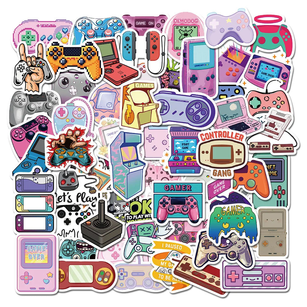 60PCS cartoon handle graffiti stickers, personalized, fashionable and creative DIY trend decorative exquisite stickers, toys, refrigerators, mugs, helmets, guitars, popular stickers
