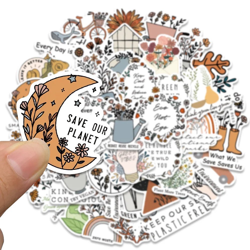 50PCS eco-friendly and inspiring English phrase graffiti stickers, personalized, fashionable and creative DIY trend decorative exquisite stickers, toys, laptops, skateboards, helmets, popular stickers