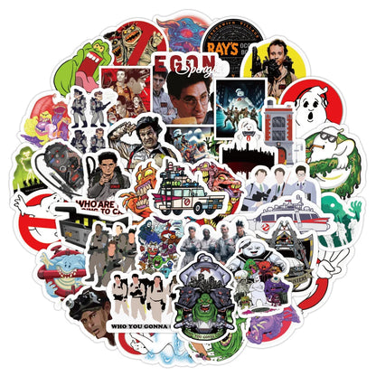 50PCS American Drama GhostbusterS Graffiti Stickers Water Cup Guitar Diary Laptop Skateboard Cool Stickers