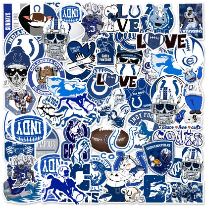 50PCS Cartoon Football Sports Indiana Colts DIY Doodles For Scrapbooking Suitcase Guitar Laptop Ipai Stickers