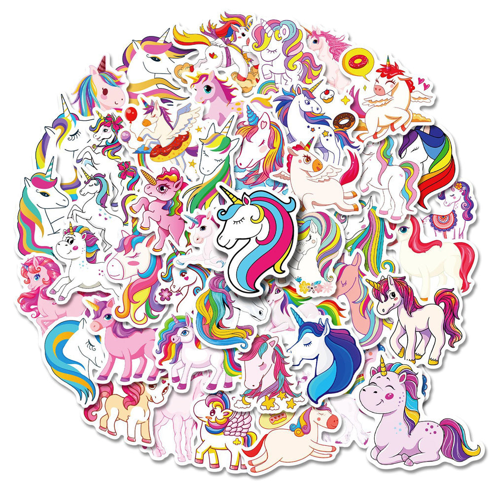 50PCS Cute Fairy Unicorn Stickers - Magical Creature Decals for Planners, Laptops, Water Bottles & Fantasy Lover Gifts