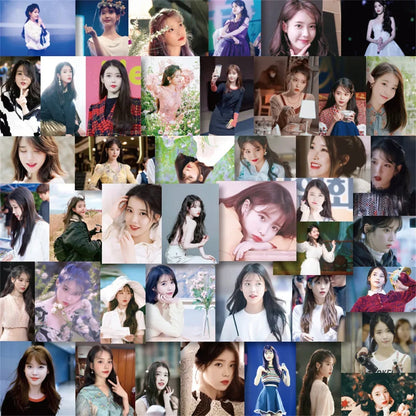 50pcs Hot Kpop Female Singer Iu Stickers For Luggage Laptop Ipad Guitar Skateboard Notebook Stickers