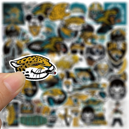 50PCS cartoon football jaguar graffiti stickers, personalized, fashionable, creative, trendy, exquisite decorative decals, luggage, toys, guitars, laptops, Ipai popular stickers