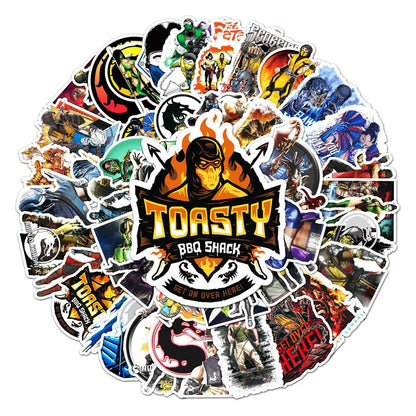 50PCS Mortal Kombat Graffiti Sticker Game Waterproof Sticker DIY Skateboard Water Cup Suitcase Sticker
