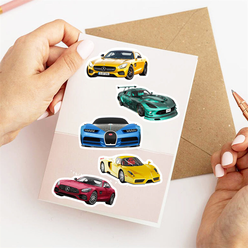 50PCS Cool Racing Car Stickers - Speed Sport Decals for Laptops, Water Bottles, Cars & Motorsport Fan Gifts