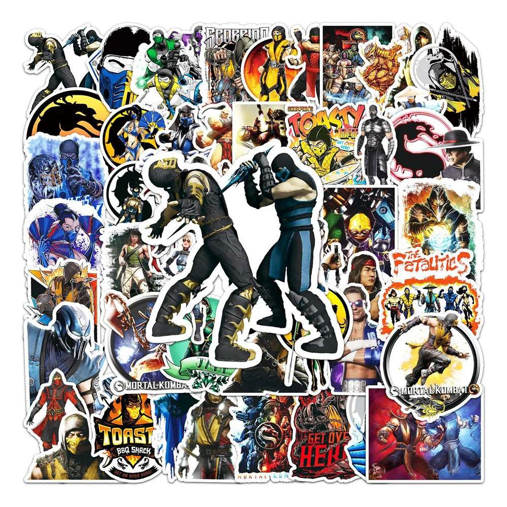 50PCS Mortal Kombat Graffiti Sticker Game Waterproof Sticker DIY Skateboard Water Cup Suitcase Sticker