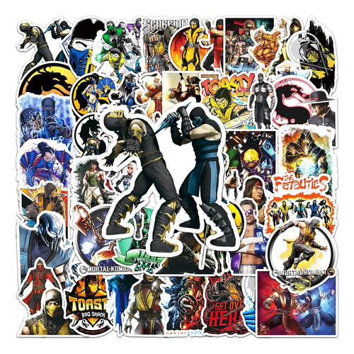 50PCS Mortal Kombat Graffiti Sticker Game Waterproof Sticker DIY Skateboard Water Cup Suitcase Sticker