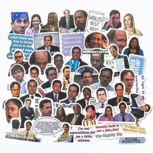 50PCS American Drama Office The Office Suitcase Trolley Suitcase Suitcase Stickers Computer Waterproof Stickers