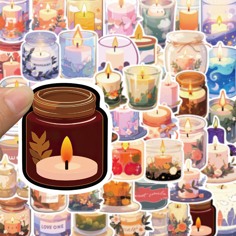 50PCS Scent Memory Stickers - Olfactory Landscape Decals for Aroma Journals, Perfume Organizing & Invisible Sense Archives